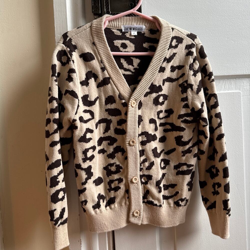 Leopard 4T girls Cardigan